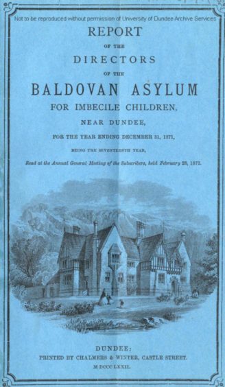 A report on Baldovan Asylum (now Strathmartine Hospital) from 1872.