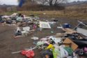 Rubbish has been found dumped in Davie Park, Rattray