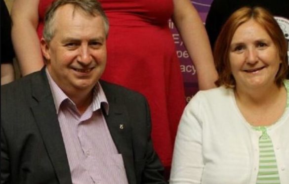Councillor Ken Lynn and Diane McCulloch pictured in 2015.