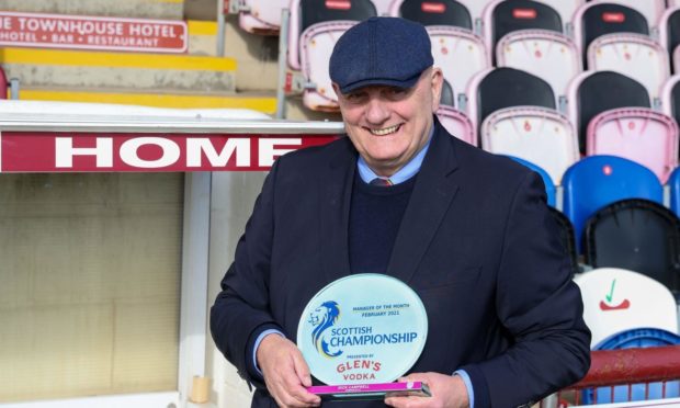 Dick Campbell was voted Glen's Vodka Scottish Championship Manager of the Month in February