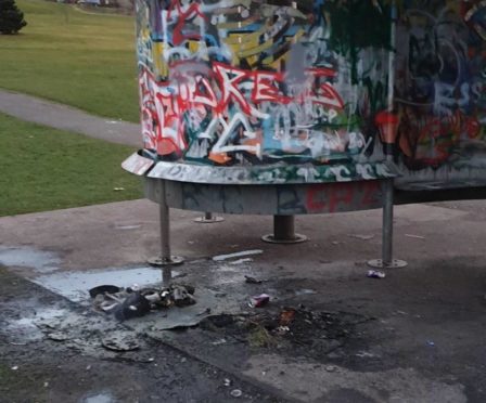 Vandalism and damage done in Lochgelly after police were called to disperse large groups of youths.