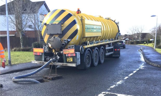 Tanker on the Lathro Farm estate