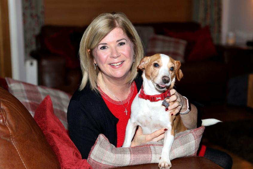 Linda McDonald with her beloved dog Betsy who was with her on the day of Robbie McIntosh's attack. 