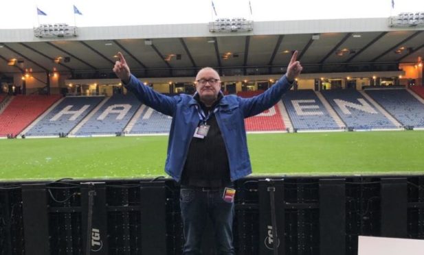 Stuart was part of the Saints TV commentary team at Hampden.