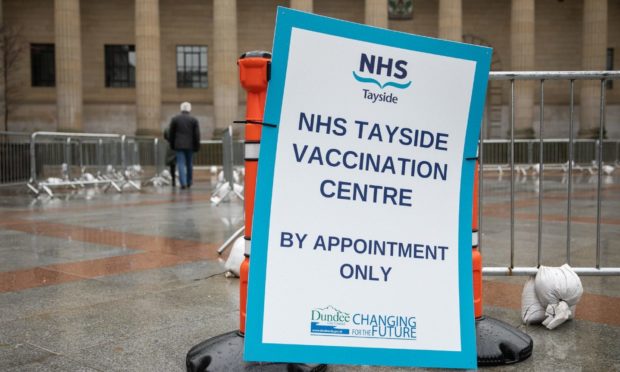 The Caird Hall is being used as one of Tayside's main vaccination centres