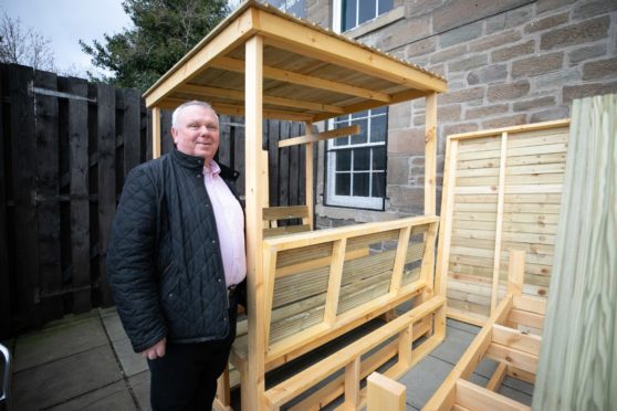 Jimmy Marr is installing wooden pods in his beer gardens.