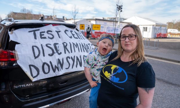 Mum Melanie Mayer and her son Leo Hunter