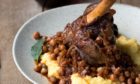 Slow-cooked mutti Moroccan lamb shanks.