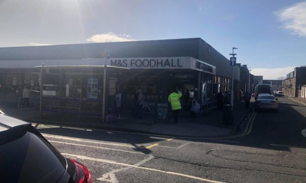An attempt was made to break into the M&S foodhall early on Wednesday