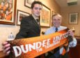 Lee Mair with Dundee United chairman Eddie Thompson after signing up at Tannadice in 2005.