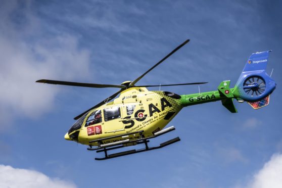 Scotland's Charity Air Ambulance was called to the scene.