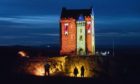 Smailholm Tower, near Kelso in the Scottish Borders, is lit up by the world premiere of a brand-new short film "Young Scott" created by video artist Andy McGregor, to launch the international celebrations for the 250th anniversary of the life and works of Sir Walter Scott.