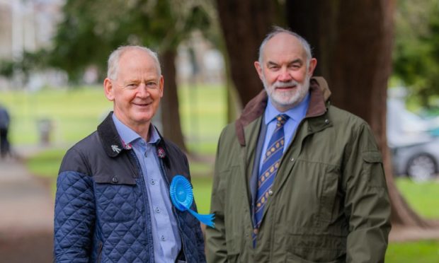 By-election winner Frank Smith with council leader Murray Lyle.