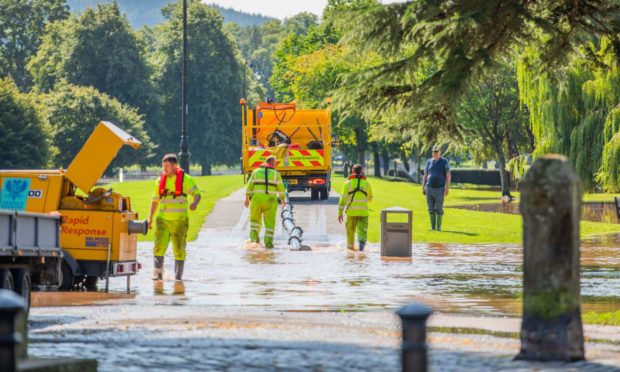 Flooding at the South Inch, Perth