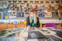 Head Girl Melissa Phillips works on her art portfolio following the phased return to school.