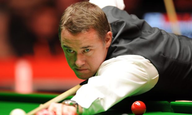 Stephen Hendry competing in his last World Championship in 2012.