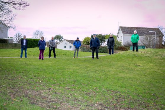 Chris Brown. David Jerdan and members of Crail Community Partnership are delighted to the asset transfer of land at Bow Butts Park and the Pinkerton Triangle.