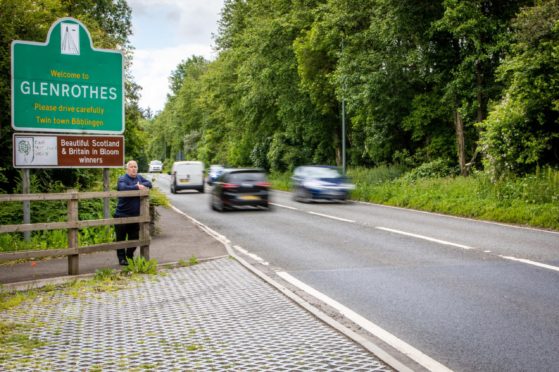 The A92 at the Balfarg.