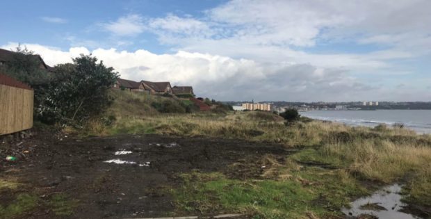 The site at Seafield where eight luxury houses are planned.