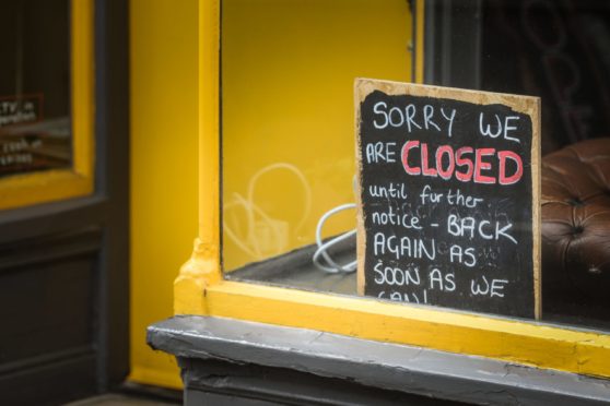 Businesses, such as this cafe in Kinross, have been shut for a large part of the last year
