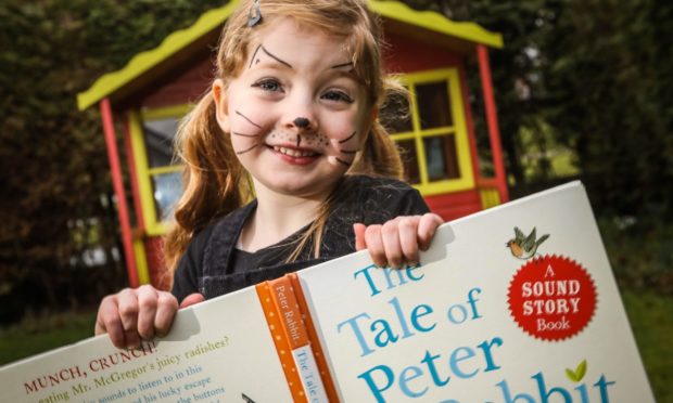 Charlotte Keenan, 5, on World Book Day 2021.