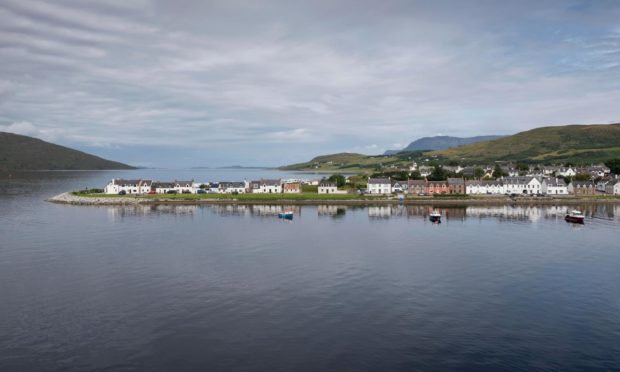 Ullapool port at Loch Broom in the Highlands.