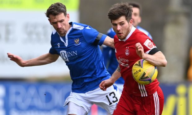 Craig Bryson battles with Matty Kennedy.