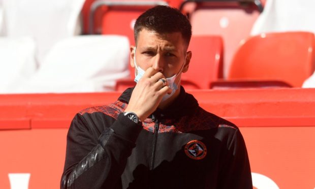 Dundee United goalkeeper Benjamin Siegrist is out for the season.