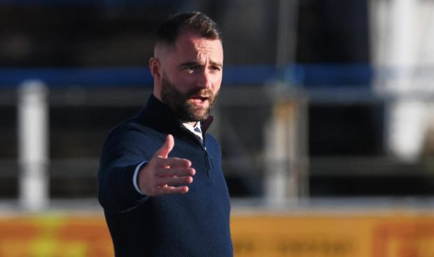 Dundee boss James McPake at Palmerston.