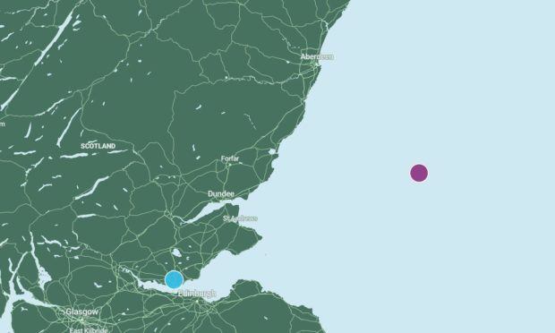 The map on Amazon's website showing its North Sea wind farm.