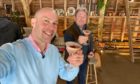 Andy Clarke and Alan Titchmarsh try out the chocolate cocktail containing Tayport Distillery's raspberry liqueur.