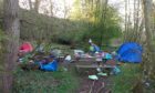 Some of the rubbish left abandoned at Barry Mill over the weekend.