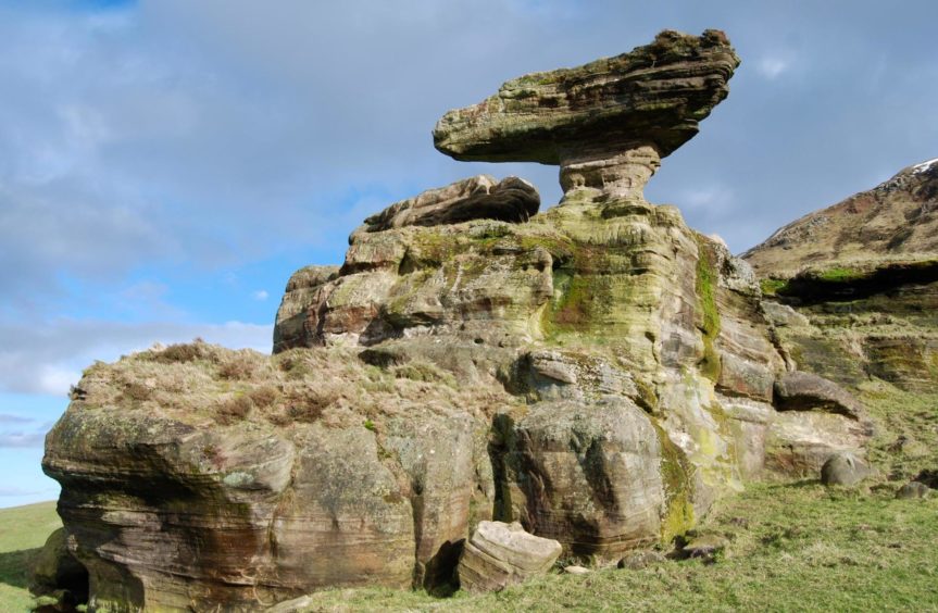 The ancient stones of the Bunnet Stane in West Lomond