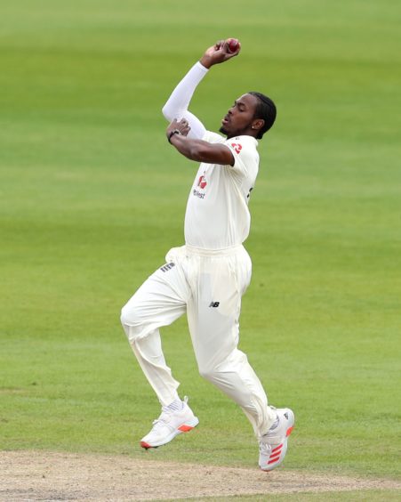 File photo dated 25-07-2020 of England's Jofra Archer. Issue date: Thursday February 11, 2021. Issue date: Wednesday March 31, 2021. PA Photo. England bowler Jofra Archer has had successful surgery to remove glass from his right hand and will undergo two weeks of rehabilitation, the England and Wales Cricket Board has announced. See PA story CRICKET England. Photo credit should read Martin Rickett/PA Wire.