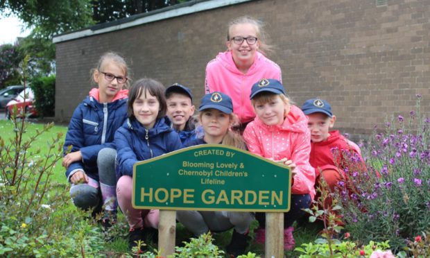 Children from Belarus during a previous visit with Fife branch of Chernobyl Children's Life Line