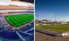 Barcelona's glamourous Camp Nou and Arbroath's more homely Gayfield.