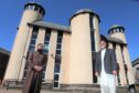 Iftekhar  Yaqub, president of Dundee Islamic Society, and Bashir Chohan,, chairman of Dundee Islamic Society,
at Dundee Central Mosque.
