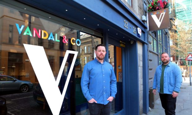 Corey Buxton, left, and Jonnie Armitage are the owners of new Dundee restaurant, Vandal and Co.