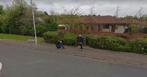 Two men spotted fighting by a Google Street view camera