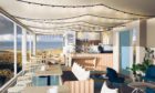An artist's impression of the interior of the Greyhope Bay cafe and dolphin viewing centre coming to Torry Battery. Image created by Polka Design Studio.