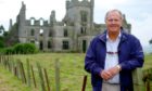 Jack Nicklaus in front of Ury House on Ury Estate, Stonehaven.