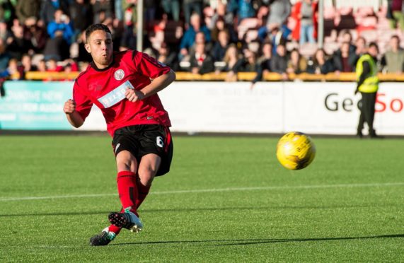 James Dale netted the winning penalty to clinch Brechin's place in the Championship in May 2017.