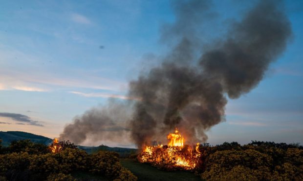 Firefighters battled numerous fires at Lochore Meadows.