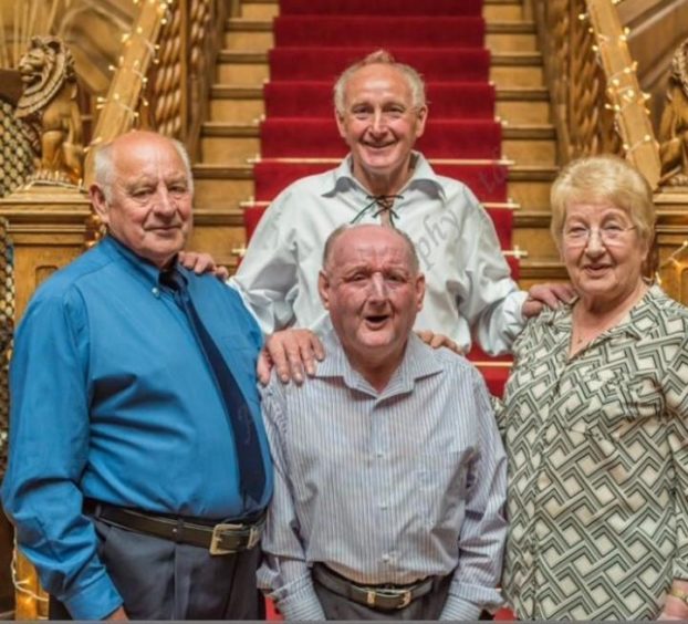 Keith with brothers Arthur 'Speedy', Hamish and sister Margaret.