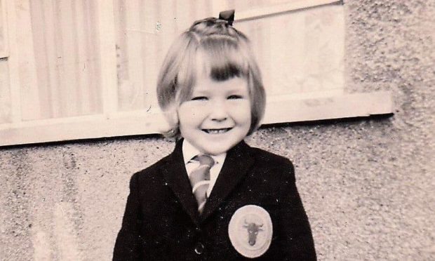 Lorraine Wilson during her days at St Luke's Primary in Fintry.