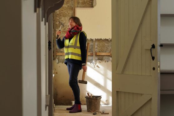 Caroline Graham-Watson at site of the new Angus Folk Museum, in the courtyard of the House of Dun, Montrose.