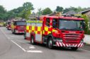 Two crews were called to attend a fire in the school's garden area.
