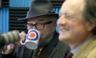 George Galloway and Jamie Blackett during the launch of the Alliance 4 Unity party's manifesto for the Scottish Parliamentary election in Glasgow.
