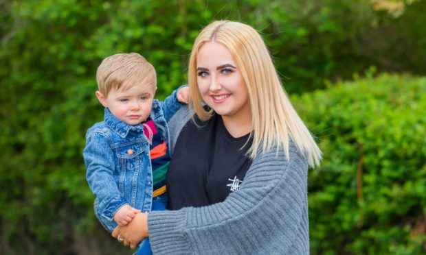 Hudson and mum Karys.