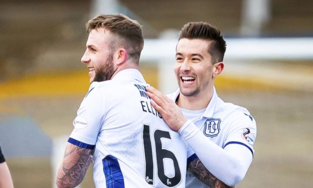 Dundee defender Cammy Kerr (right).